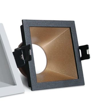 ONE Light Chill Out - spot encastrable - 84 x 84 mm, 76 x 76 mm format encastrable - noir et laiton