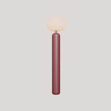 New Garden Rachel 145 - lampadaire rechargeable à énergie solaire et à batterie avec télécommande - Ø 36 x 143 cm - 5W LED inclus - IP65 - bordeaux - 3000K