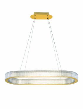 Nova Luce Kinara - lampe suspendue -  90 x 130 x 37 cm - 70W dimmable LED inclus - or