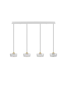 Nova Luce Keros - lampe suspendue - 100 x 200 x 16 cm - 23W LED inclus - platine or