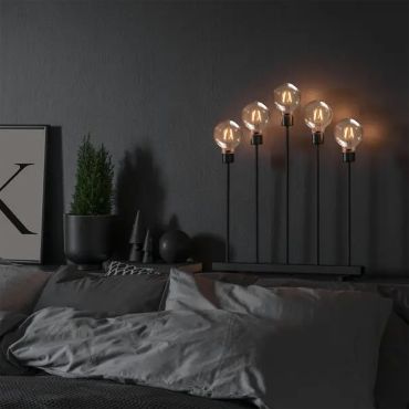 Konstsmide Lumières de Noël - candélabre - 45 x 13 x 54 cm - noir mat