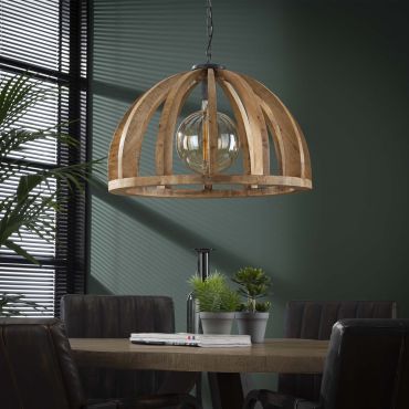 Vico Wooden Bars - lampe suspendue - Ø 62 x 150 cm - bois de manguier