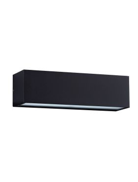 Nova Luce Flora - applique murale extérieure - 23 x 6,5 x 6,5 cm - 10W LED inclus - IP54 - noir sablé