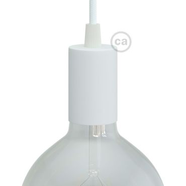 Creative Cables - Raccord E27 avec porte-câble conique en plastique - Ø 4,2 x 6,2 cm - blanc