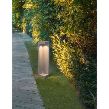 Nova Luce Grante - lampe de jardin - 12 x 12 x 53 cm - 5W LED inclus - IP65 - gris