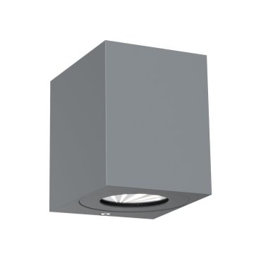 Nordlux Canto Kubi 2 - applique murale extérieure - 8,7 x 10,4 x 10 cm - 2 x 6W LED inclus - IP44 - gris