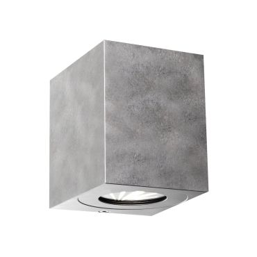 Nordlux Canto Kubi 2 - applique murale extérieure - 8,7 x 10,4 x 10 cm - 2 x 5W LED inclus - IP44 - métal galvanisé