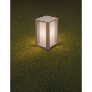 Nova Luce Castro - lampe de jardin - 20 x 20 x 35 cm - IP65 - blanc