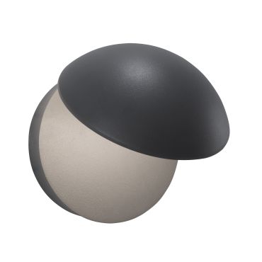 Nova Luce Agile - applique d'extérieur - Ø 15 x 12 cm - 13W LED inclus - IP54 - gris foncé