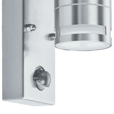 Searchlight Bodmin - Applique d'extérieur avec détecteur de mouvement - 7 x 15 cm - 3W LED inclus - IP44 - acier inoxydable