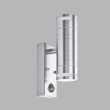 Searchlight Bodmin - Applique d'extérieur avec détecteur de mouvement - 7 x 22 cm - IP44 - acier inoxydable