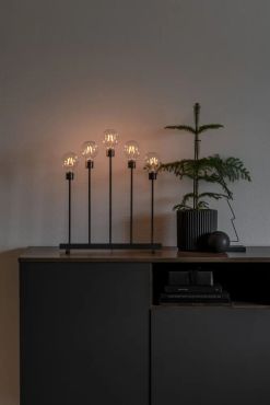 MODÈLE D’EXPOSITION - Konstsmide Lumières de Noël - candélabre - 45 x 13 x 54 cm - noir mat