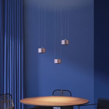 VK Lighting Aura - lampe suspendue - 13,5 x 314,9 cm - 20W dimmable LED inclus - or rose