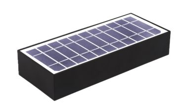 Century Italia Domne - Applique d'extérieur avec capteur solaire - 23 x 4,3 x 9,7 cm - 6W LED inclus - IP65 - noir