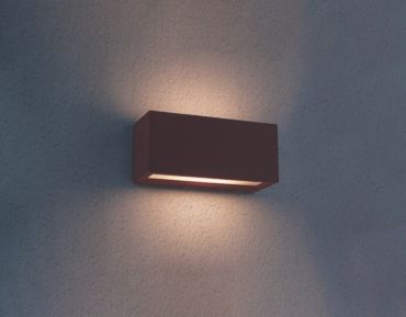 Century Italia Reverso - applique d'extérieur - 10 x 11 x 25 cm - IP65 - marron