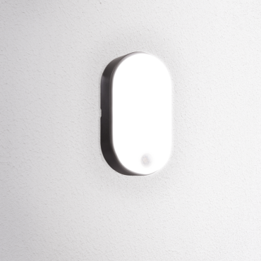 Century Italia Forma - applique et plafonnier - 12 x 6,3 x 21,2 cm - 14W LED inclus - avec détecteur de mouvement - couleur de lumière réglable - IP54 - blanc et noir