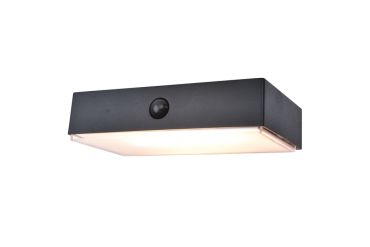 Lutec Fadi - applique solaire extérieure avec détecteur de mouvement - smart lighting - Lutec Connect - 18 x 10,5 x 4,3 cm - 5W LED inclus - IP54 - noir