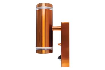 Integral LED Malaga – applique murale extérieure avec détecteur de mouvement - 6,8 × 11,6 × 21,6 cm – IP54 – cuivre
