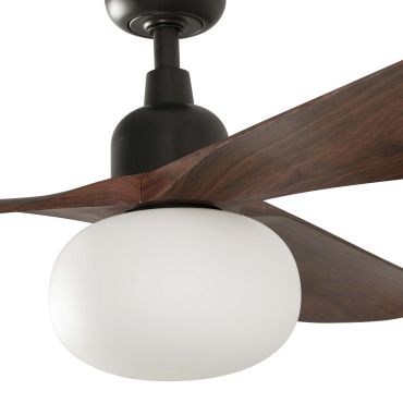 Faro Outwood L - ventilateur de plafond avec lumière - Ø 150 cm - IP44 - marron foncé et noyer foncé