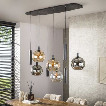 Vico Sfera Tricolore - suspension - 130 x 37 x 150 cm - noir arctique