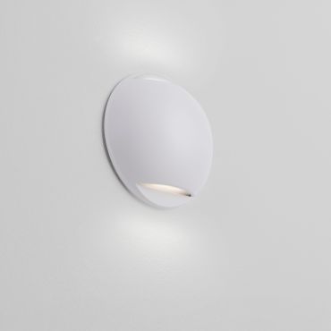 Nova Luce Passo - applique murale extérieure - Ø 12 x 4 cm - 4W LED inclus - IP65 - blanc sablé