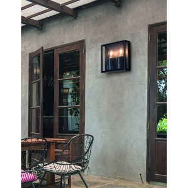 Nova Luce Sorren - applique d'extérieur - 22 x 8,7 x 22 cm - IP65 - anthracite