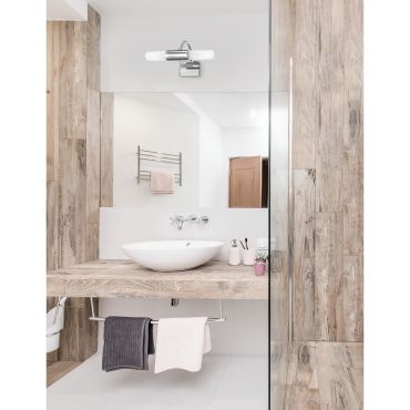Nova Luce Dritto - lampe miroir - 24 x 13 x 11 cm - IP44 - chrome