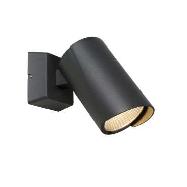 Lucide Manal - Applique d'extérieur - 9 x 14 x 17 cm - 12W LED inclus - IP65 - anthracite