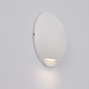 Nova Luce Passo - applique murale extérieure - Ø 12 x 4 cm - 3W LED inclus - IP65 - blanc sablé