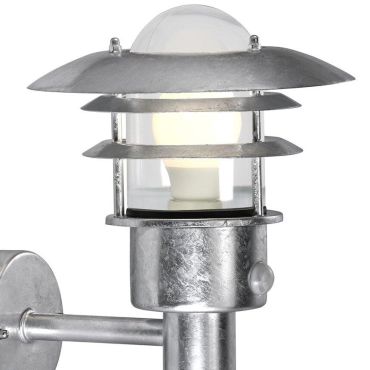 Nordlux Lønstrup 22 Sensor - applique murale extérieure avec détecteur de mouvement - 22 x 26,5 x 26,5 cm - IP44 - acier galvanisé