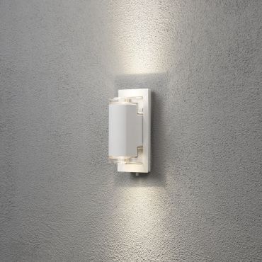 Konstsmide Potenza - applique murale d'extérieur - 11,5 x 10 x 22,5 cm - IP54 - blanc