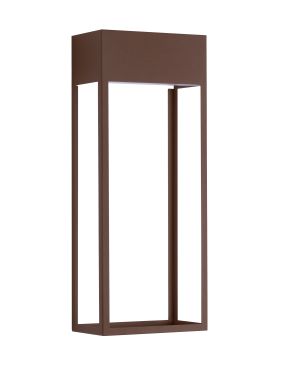 Nova Luce Moby - applique murale extérieure - 16 x 40 x 9 cm - 20W LED inclus - IP65 - corten