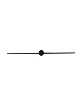 Nova Luce Cretel - applique murale - 90 x 8,3 x 1,5 cm - 15W LED inclus - IP44 - noir