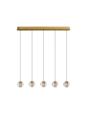 Nova Luce Licio - lampe suspendue - 84 x 150 x 10 cm - 16W dimmable LED inclus - or