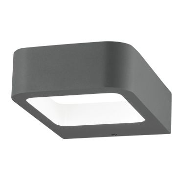 Nova Luce Acqua - applique murale d'extérieur - 12 x 18 x 5 cm - 6W LED inclus - IP54 - gris foncé