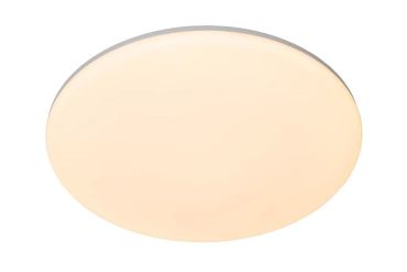 Lucide Olson - plafonnier - Ø 45 x 4,5 cm - 45W LED incl. - couleur de lumière réglable - IP44 - opale et blanc