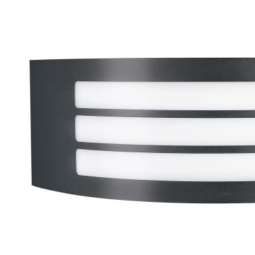 Nova Luce Zenith - applique d'extérieur - 30,5 x 9 x 10,5 cm - IP44 - gris foncé