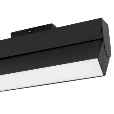 Nova Luce Rieti - luminaire pour système de profilés magnétiques - 27,4 x 3,4 x 11,6 cm - 15W LED inclus - noir - couleur de lumière blanc chaud
