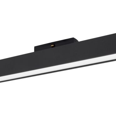 Nova Luce Rieti - luminaire pour système de profilés magnétiques - 40,2 x 3,5 x 5,1 cm - 22W LED inclus - noir - couleur de lumière blanc chaud