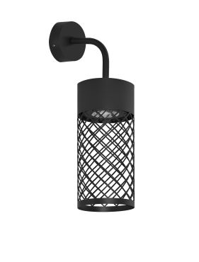 Nova Luce Motley - applique murale extérieure - Ø 10 x 175 cm - 9W LED inclus - IP65 - noir sablé