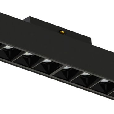 Nova Luce Este - luminaire pour système de profilés magnétiques - 26,9 x 3,5 x 5,1 cm - 15W LED inclus - noir - couleur de lumière blanc chaud