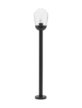 Nova Luce Omika - lampe de jardin - Ø 15 x 97 cm - IP54 - gris foncé