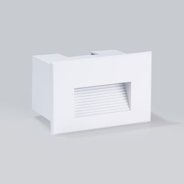 Nova Luce Polka - applique encastrée - 12 x 8 x 7,4 cm - 4W LED inclus - IP65 - blanc sablé