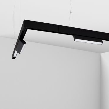 Nova Luce Q-Connecteur pour profilé magnétique en saillie/pendante - 30 x 30 x 7,5 cm - noir