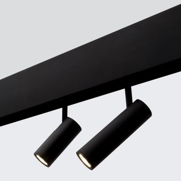 Nova Luce Nap - spot pour système de profilés magnétiques - Ø 3 x 19 cm - 10W LED inclus - noir - couleur de lumière blanche