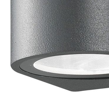 Nova Luce Nero - applique d'extérieur - 8 x 8 x 7 cm - IP54 - gris foncé