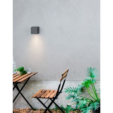 Nova Luce Nero - Applique d'extérieur - 6,7 x 8 x 8 cm - IP54 - gris foncé