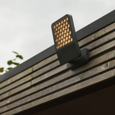 Lutec Atlantis - projecteur - 22,2 x 14,1 x 10,8 cm - 13,7W LED incl. - 4000K - IP54 - gris foncé
