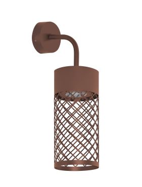 Nova Luce Motley - applique murale extérieure - Ø 10 x 175 cm - 9W LED inclus - IP65 - corten