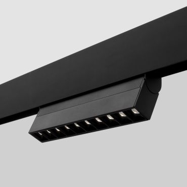 Nova Luce Este - luminaire pour système de profilés magnétiques - 27,4 x 3,4 x 11,6 cm - 15W LED inclus - noir - couleur de lumière blanche